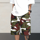 Herr camo cargoshorts med dragsko i midjan