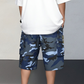 Herr camo cargoshorts med dragsko i midjan