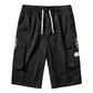 Herr camo cargoshorts med dragsko i midjan
