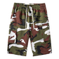 Herr camo cargoshorts med dragsko i midjan