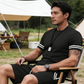 ✨ 55 % rabatt🔥 2-delat set för män: randig t-shirt och shorts