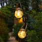 🫙✨Solcellsdriven lykta i krackelerat glas för trädgård och uteplats🏮