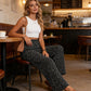 👖 50% RABATT! ✨ Damers Rynkade Högmidjeda Bredbyxor – Bekväm Passform, Elegant Design & Perfekt För En Stilren Look 🌸
