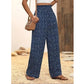 👖 50% RABATT! ✨ Damers Rynkade Högmidjeda Bredbyxor – Bekväm Passform, Elegant Design & Perfekt För En Stilren Look 🌸