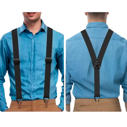 👔 50 % RABATT! X-formade hängslen för män – breda elastiska remmar, kraftiga klämmor & helt justerbara 👔🔧