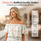 👗 50% RABATT NU! 🌸 Tryckt Off-Shoulder Kortärmad Maxiklänning – Blommönster, Rynkad Liv & Dolda Fickor För En Avslappnad Elegans ✨