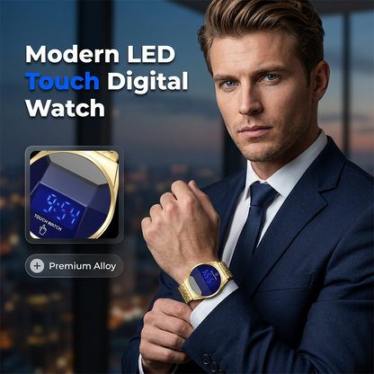 🏆 SISTA DAGEN REA 45% RABATT 🔥 Modern digital klocka med LED-pekskärm för herrar