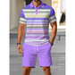 ⏳Tidsbegränsat 50% rabatt⏰Herr Tvådelat Set – Skjorta och Shorts👕🩳