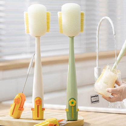 🧽 50% RABATT! ✨ 5-i-1 Flaskborste & Rengöringsset för nappflaskor, sugrör & termosar 🍼