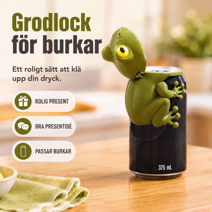 ✨ 50 % RABATT NU!✨Söt grodformad lock till dryckesburk