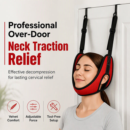 🚪💆 50% RABATT ! ⚕️Cervikal dragapparat för dörr – Bekväm kudde & lugnande stretchning hemma