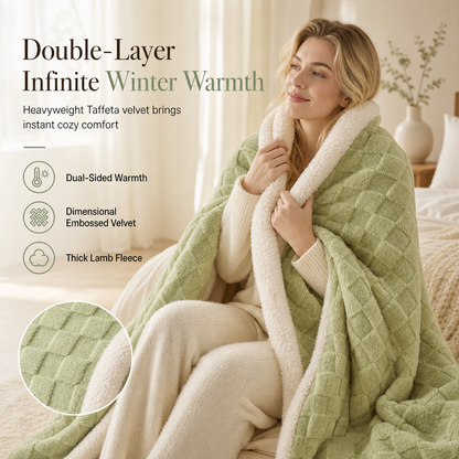🌸 50% RABATT NU! 🌸Tung Dubbelsidig Tjock Sherpa Flanellfleece Varm Pläd