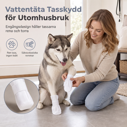 📢📢50% RABATT NU!! ⏰Engångsskor för hundar, smutsavvisande skyddande tasskydd för utomhusbruk, slitstarka och halkfria hundstrumpor
