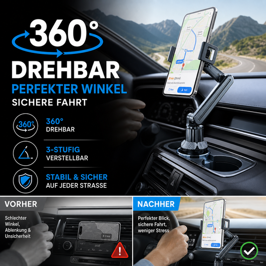 📢Nyinkommet🚗360° Roterbar och Justerbar Mugghållare för Bilen
