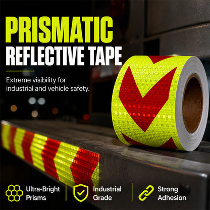 🔦 50% RABATT⏰Högsynlig pilformad reflexband, vattentätt & självhäftande🚗