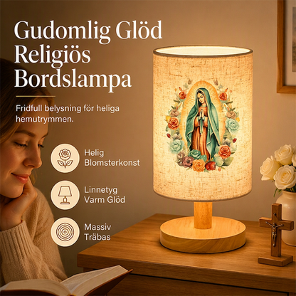 🔥Träbordslampa med Jungfru Maria-mönster