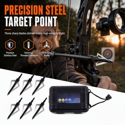⏳🔥TIDSBEGRÄNSAD 50% RABATT! ⏰6/12 Delar Smaragd Pilbåge Pilset med Förvaringslåda – Passar Recurve och Compound Pilbågar 🏹
