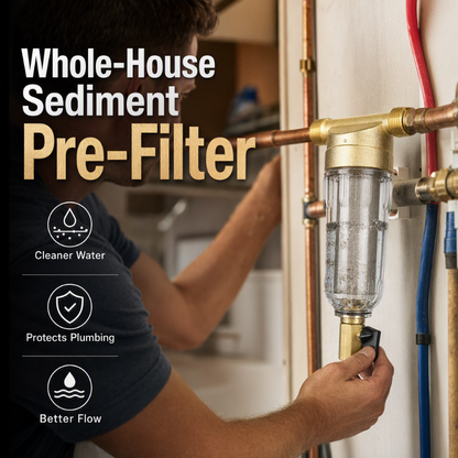 🚰 50 % RABATT NU! 🛡️ Sedimentförfilter för hela huset – skyddar kranar, duschar & vitvaror 💧