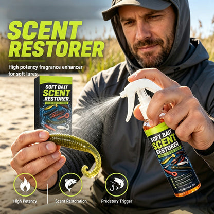 🎣🔥 50 % RABATT NU! Doftåterställande Spray för Mjuka Beten – Fräscha Upp Doften & Ge Dina Beten Ny Livskraft 🐟✨