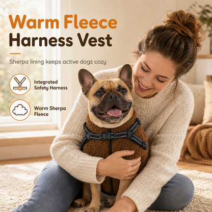 Varm Vinterjacka för Hundar med Reflexremsor och Selar för Små och Medelstora Hundar