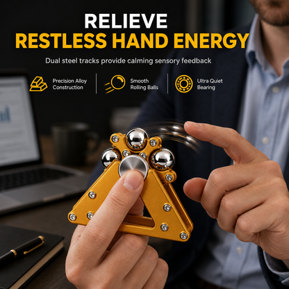 Metallisk Fidget Spinner Stressavlastande Leksak med Rullande Kulbana