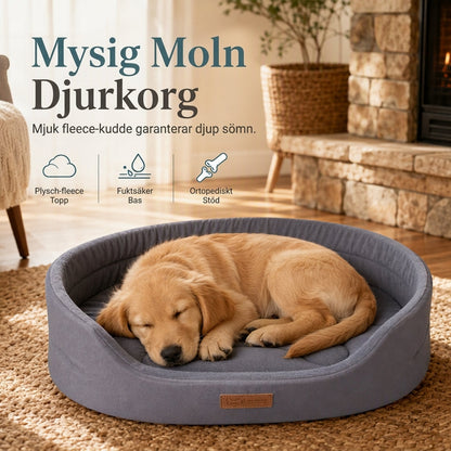 ✨50% RABATT NU! !✨Avtagbart ovalt husdjurssäng av polarfleece och oxfordtyg med fuktavvisande, halkfri botten och skumkudde för hundar och katter