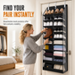 Over the Door Hanging Storage Bag with 20 Mesh Pockets Large Capacity Non-Woven Multi-Layer Organizer for Household Storage