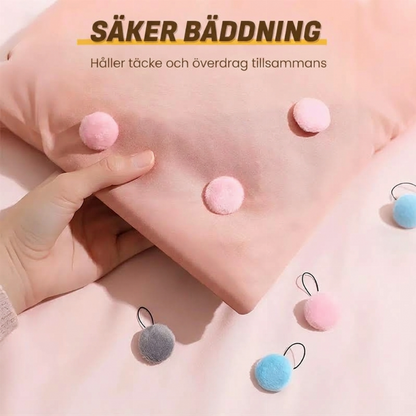 Mysiga och säkra universella sängklädesklämmor