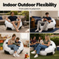 ⚽ 50% RABATT! ✨ Uppblåsbar fotbollsformad soffa / fåtölj i PVC – Bekväm loungestol för hem, trädgård & camping
