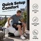 ⚽ 50% RABATT! ✨ Uppblåsbar fotbollsformad soffa / fåtölj i PVC – Bekväm loungestol för hem, trädgård & camping