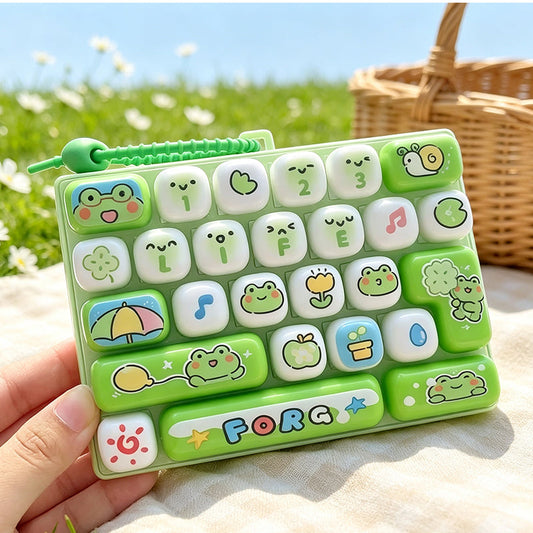 ⌨️ 50 % RABATT UNDER BEGRÄNSAD TID! 🐱 Söt nyckelring med tangentbordsknappar – taktil tryckkänsla, djurmotiv, lätt att ta med sig ✨