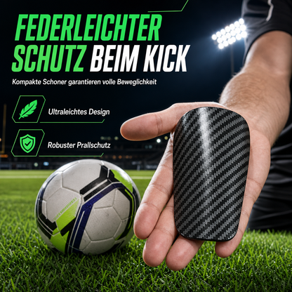 ⚽ 50% RABATT! 🛡️ Mini Schienbeinschoner – Carbon-Optik & fürs Training ✨