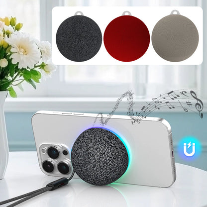 🔊 50% RABATT! ✨ Magnetisk bärbar mini trådlös Bluetooth-högtalare – 360°-ljud, mobilställ & TWS-stereoparkoppling