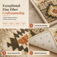 Bohemian Faux Cashmere Area Rug for Living Room and Bedroom Dust Resistant and Easy to Clean Floor Mat