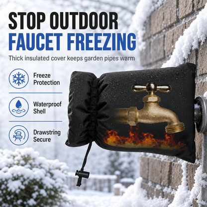 ❄️ 50% RABATT! ✨ Isolerat kranöverdrag för utomhuskran – Frostskydd i slitstark Oxford med vadderad isolering 🧊