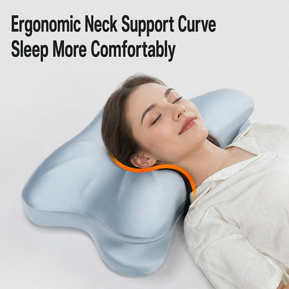 💤 50% RABATT! ✨ Ergonomisk nackkudde i memoryskum – Fjärilsdesign, cervikalt stöd & svalkande fodral