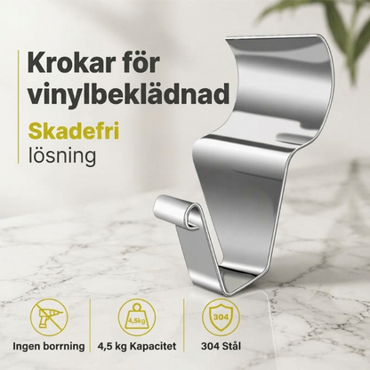 🛍️ 50% RABATT 🧱 Tåliga 304 rostfria krokfästen, perfekt för vinylbeklädnad ✅
