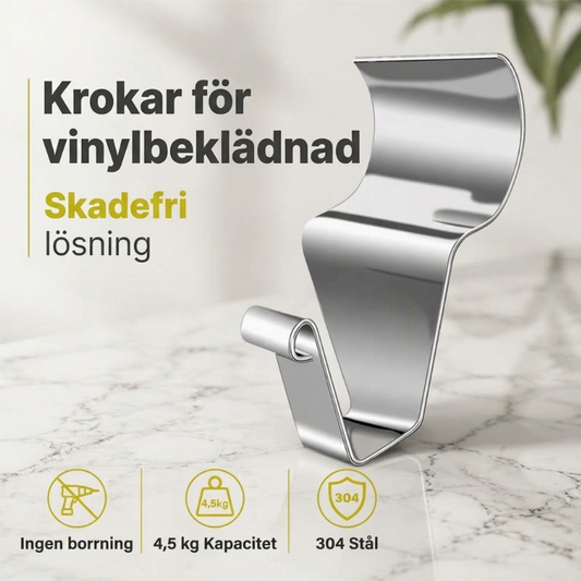🛍️ 50% RABATT 🧱 Tåliga 304 rostfria krokfästen, perfekt för vinylbeklädnad ✅