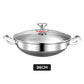 📢📢50 % RABATT!! ⏰Tjock stekpanna i rostfritt stål med nonstick-beläggning och lock, platt