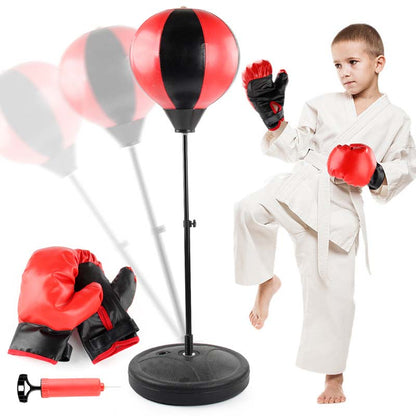 🥊 50% RABATT 💪 Stående boxningsmålset, stabil, perfekt för hemmaträning & stresslindring 🎯