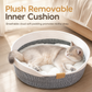 🐱 50 % RABATT NU! 🧶 Integrerad kattbädd &amp; klösbräda – flätade bomullsväggar, plyschkudde &amp; handvävd design för inomhuskatter 🐾