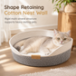 🐱 50 % RABATT NU! 🧶 Integrerad kattbädd &amp; klösbräda – flätade bomullsväggar, plyschkudde &amp; handvävd design för inomhuskatter 🐾