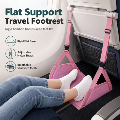 📢📢50 % RABATT!! ⏰Bärbar fotstödshängmatta för flygplan – resefotstöd för långdistansflygningar och kontorsbruk