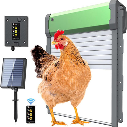 🐔 50% RABATT! ✨ Automatisk hönshusdörr med solcell & timer – Smart, säker & rovdjurssäker