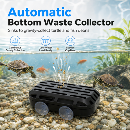 🐢 50% RABATT! ✨ Avföringssamlare & bottenrenare för sköldpaddstank – Håller akvariet rent & vattnet klart 💧