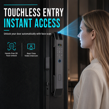 🔐 50 % RABATT! 🚪 Smart dörrlås – fingeravtryck, ansiktsigenkänning och fjärråtkomst ✨
