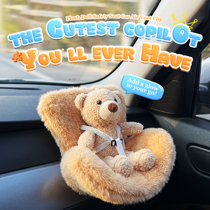 🧸 50 % RABATT! 🚗 Mjuk leksaksdocka med klämma för ventilationsmunstycket – Söt bildekoration med säkert grepp ✨