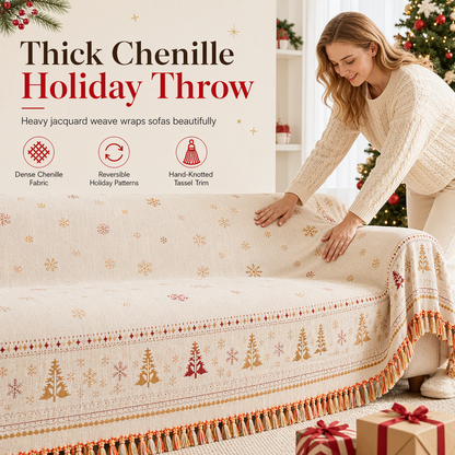 🛋️ 50% RABATT! ✨ Kraftigt chenille-sofföverdrag – Klöståligt, fläckavvisande & dubbelsidigt soffskydd 🎄