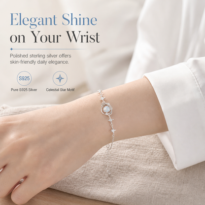 💎 50 % RABATT NU! 🌟 Planet- och stjärnarmband i äkta 925 sterlingsilver – gnistrande zirkonia & elegant design 💫