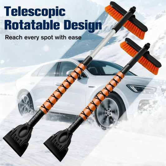 ❄️ 50% RABATT! ✨ Multifunktionell Snöborste & Isskrapa för Bil med Teleskopskaft 🚗